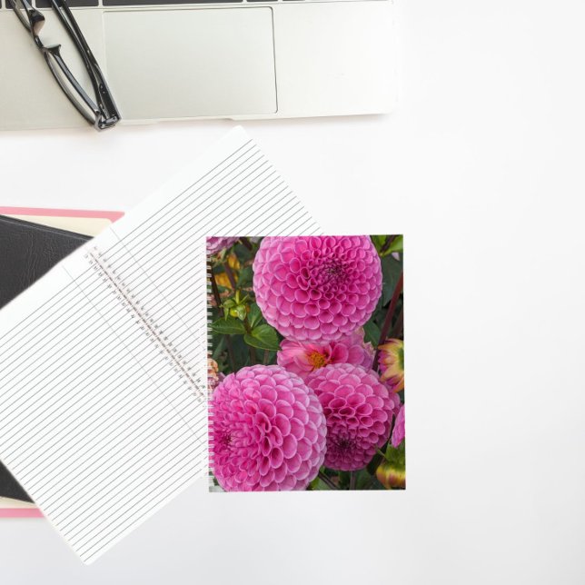 Cuaderno Floral de bola rosa Dahlias (In Situ)