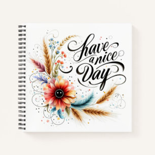 Cuaderno floral de buen día