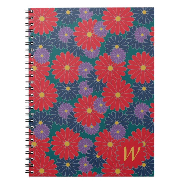 Cuaderno floral de caída Splashy (Frente)
