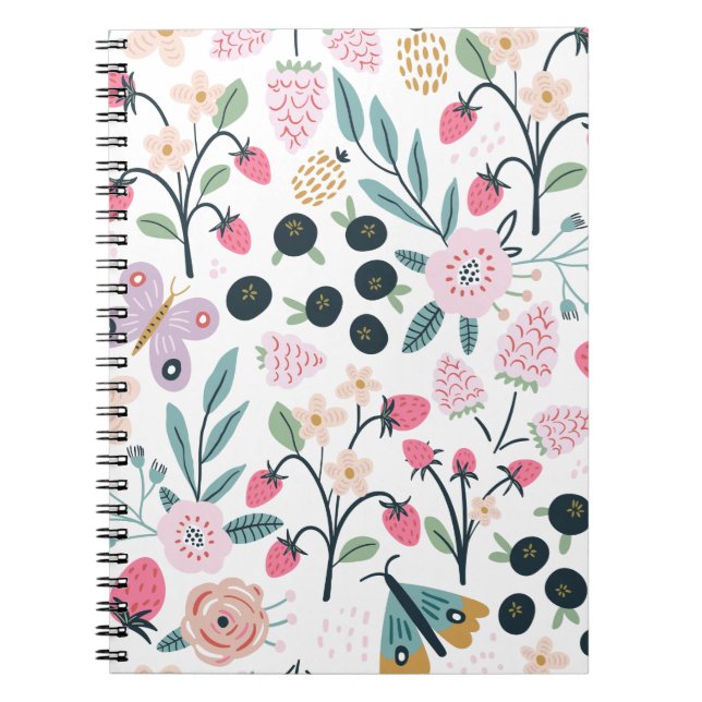 Cuaderno Floral de Chicas personalizados (Frente)