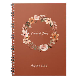 Cuaderno Floral de color de agua boho personalizada