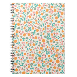 Cuaderno floral de coral