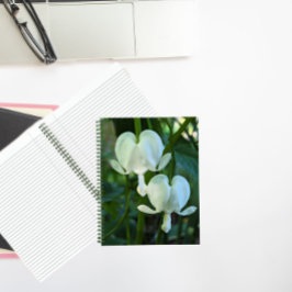 Cuaderno Floral de corazón sangrante blanco