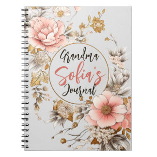 Cuaderno Floral de cosecha de la abuela: portátil conmovedo