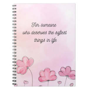 Cuaderno Floral de Estética Suave Diario Adorable
