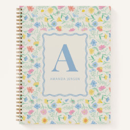 Cuaderno Floral de Flor Silvestre Personalizada