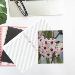 Cuaderno floral de flores de planta Hoya