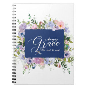 Cuaderno floral de gracia asombrosa