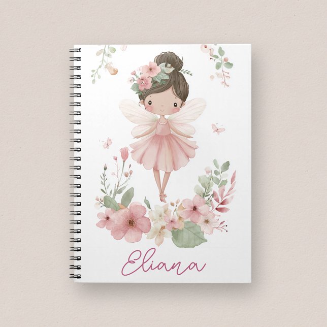Cuaderno Floral de Hadas con Nombre Personalizado  (Subido por el creador)