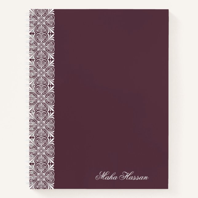 Cuaderno Floral de higo Personalizado   (Anverso)