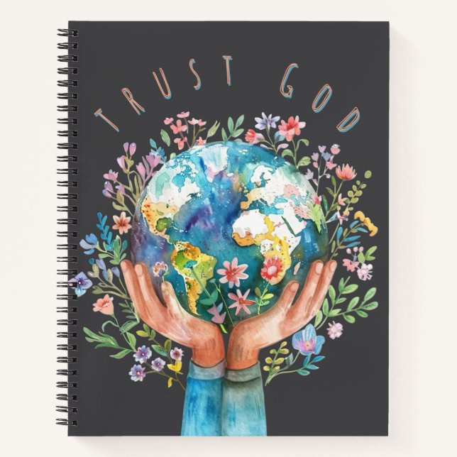 Cuaderno Floral de la Tierra Confía en Dios | Fe C (Anverso)