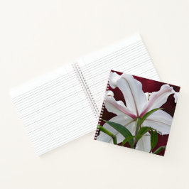 Cuaderno Floral de lirio blanco oriental