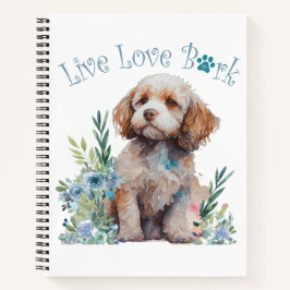 Cuaderno Floral de mamá de perro Cockapoo