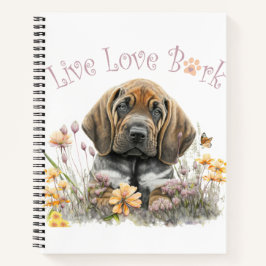 Cuaderno Floral de mamá de perro sangrienta