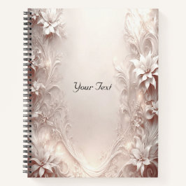 Cuaderno Floral de Marfil Blanco