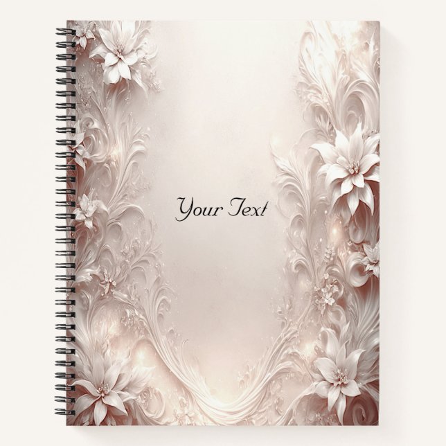 Cuaderno Floral de Marfil Blanco (Anverso)