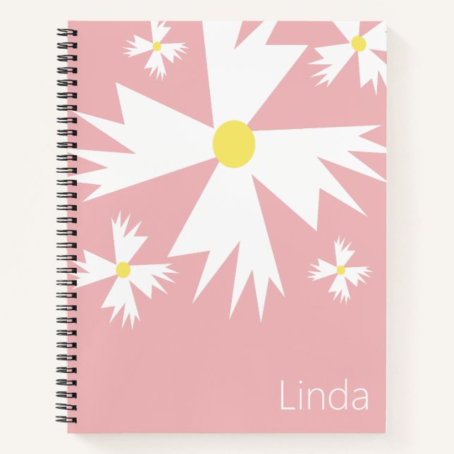 Cuaderno Floral de Margarita Geométrica (Anverso)