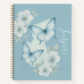 Cuaderno Floral de Mariposa Inspirador