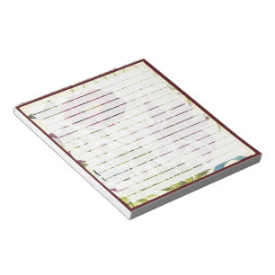 Cuaderno floral de mariposa roja