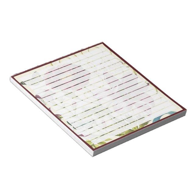 Cuaderno floral de mariposa roja (Lado Derecho)