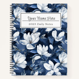 Cuaderno Floral de Melocotón Naranja | Espiral Elegante