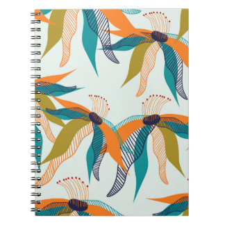 Cuaderno Floral de moda: Escandinavo de mano dibujado.