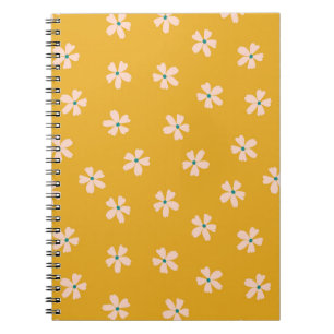 Cuaderno Floral de mostaza: mezclador de la ditsia vintage