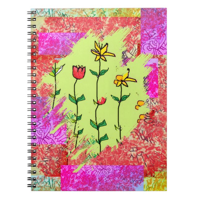 Cuaderno - Floral de Muestra de Pintura  (Frente)