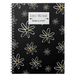 Cuaderno Floral de Nombre Personalizado