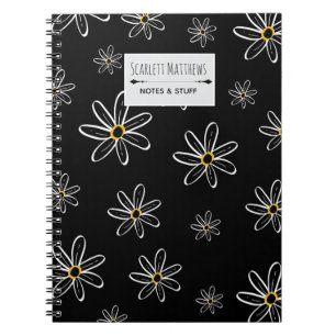 Cuaderno Floral de Nombre Personalizado