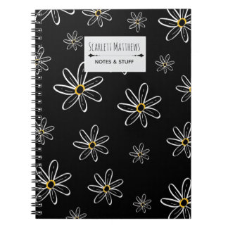 Cuaderno Floral de Nombre Personalizado