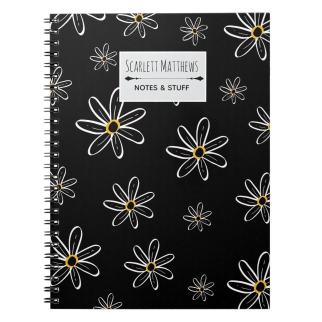 Cuaderno Floral de Nombre Personalizado (Frente)