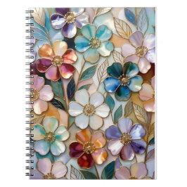 Cuaderno Floral de Notas Espiral Estético