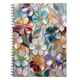 Cuaderno Floral de Notas Espiral Estético