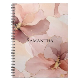Cuaderno Floral de oro rosa de Rubor romántico