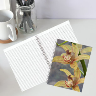 Cuaderno floral de orquídeas Cymbidium moteadas