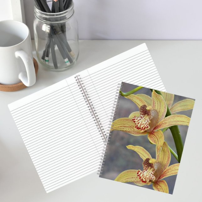 Cuaderno floral de orquídeas Cymbidium moteadas (In Situ)
