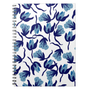 Cuaderno Floral De Pansy Azul: Impresionante.