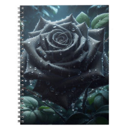 Cuaderno Floral de Rosa negro