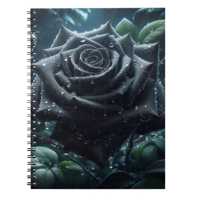 Cuaderno Floral de Rosa negro (Frente)