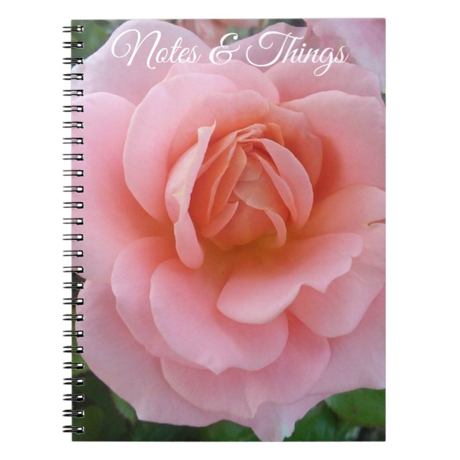 Cuaderno Floral de Rosa Rosa Suave (Frente)
