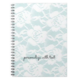 Cuaderno Floral de Rosas de encaje blanco Mint