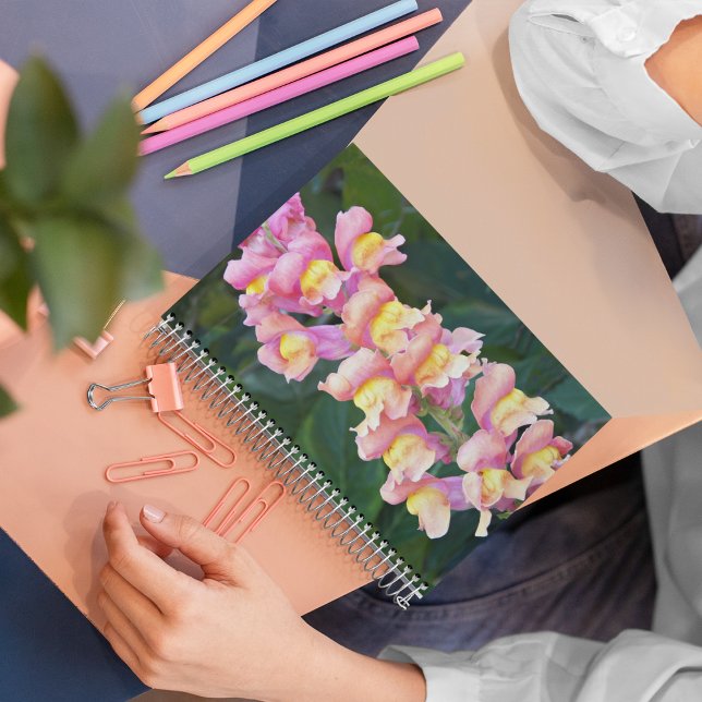 Cuaderno Floral de Snapdragon rosa y amarilla (In Situ)