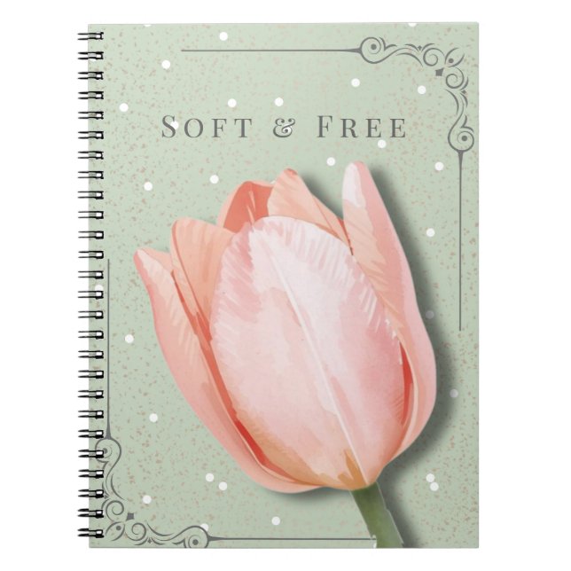 Cuaderno Floral de Tulipanes | Diario Suave y Grat (Frente)