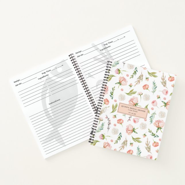 Cuaderno Floral de Verano Sonrojado | Receta para Fiesta de (Interior)