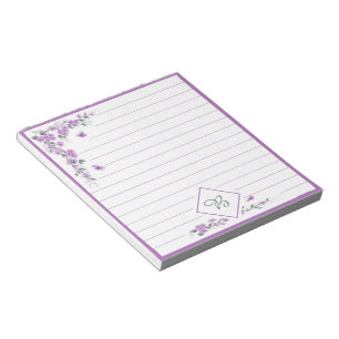Cuaderno floral de vid púrpura