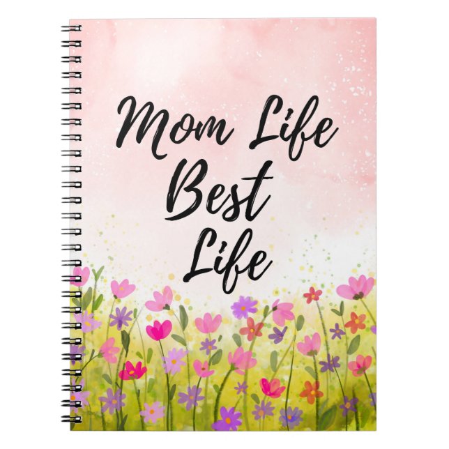 Cuaderno Floral de vida mejor para mamá (Frente)