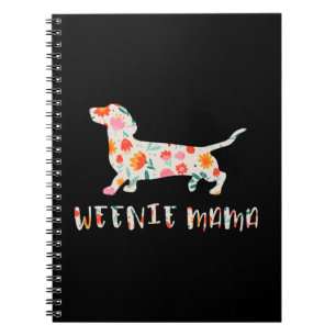 Cuaderno Floral de Weenie Mama Dachshund