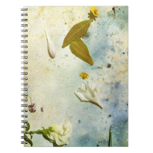cuaderno floral del collage de la foto
