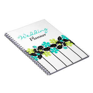Cuaderno floral del planificador de la boda de la